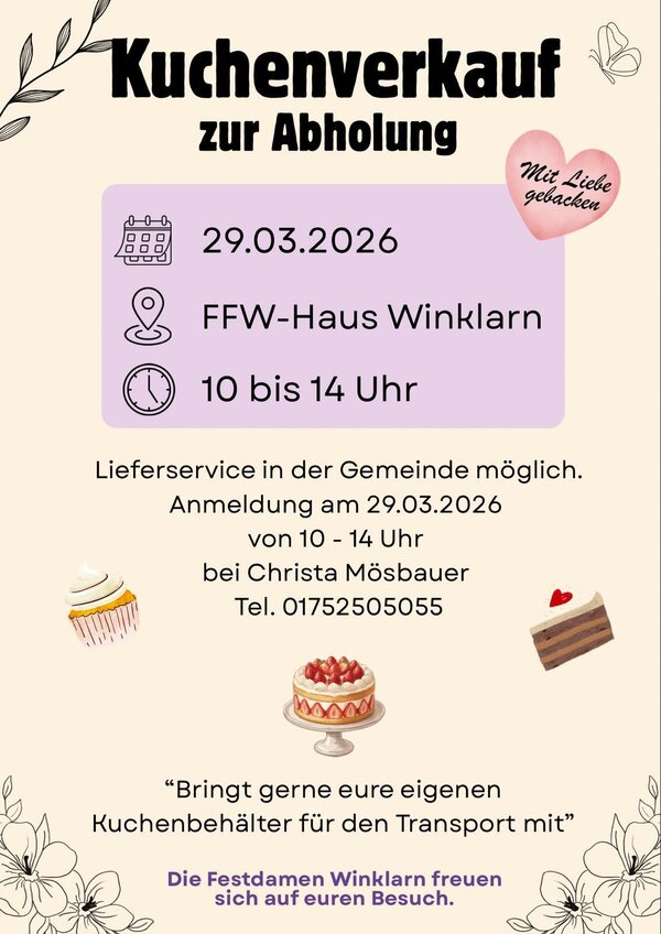 Kuchenverkauf Festdamen