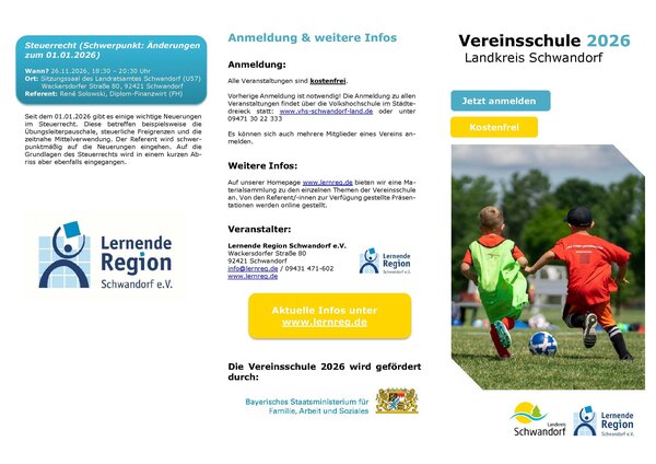 Flyer Vereinsschule 1